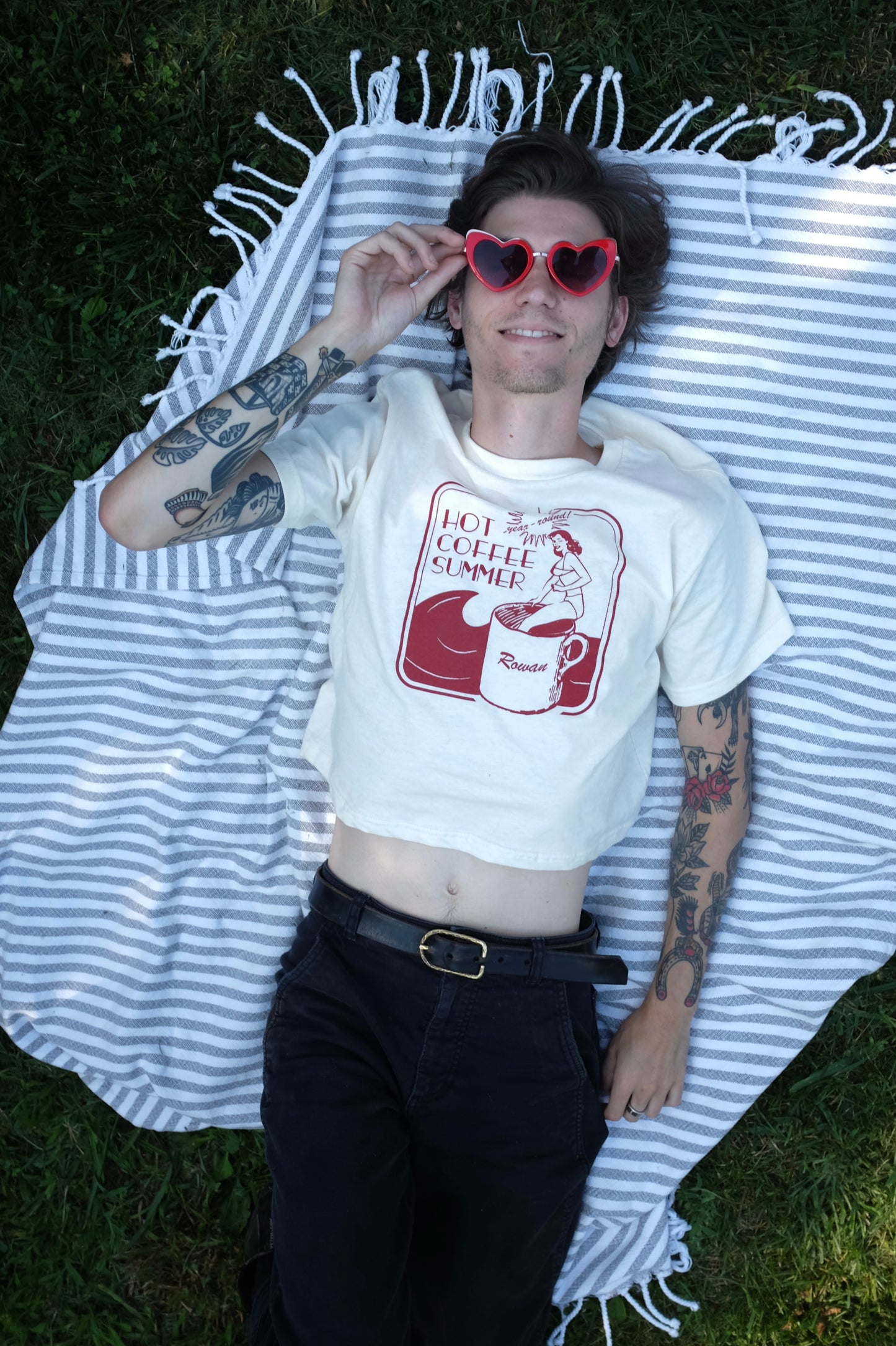 ‘Hot Coffee Summer’ Crop Tee