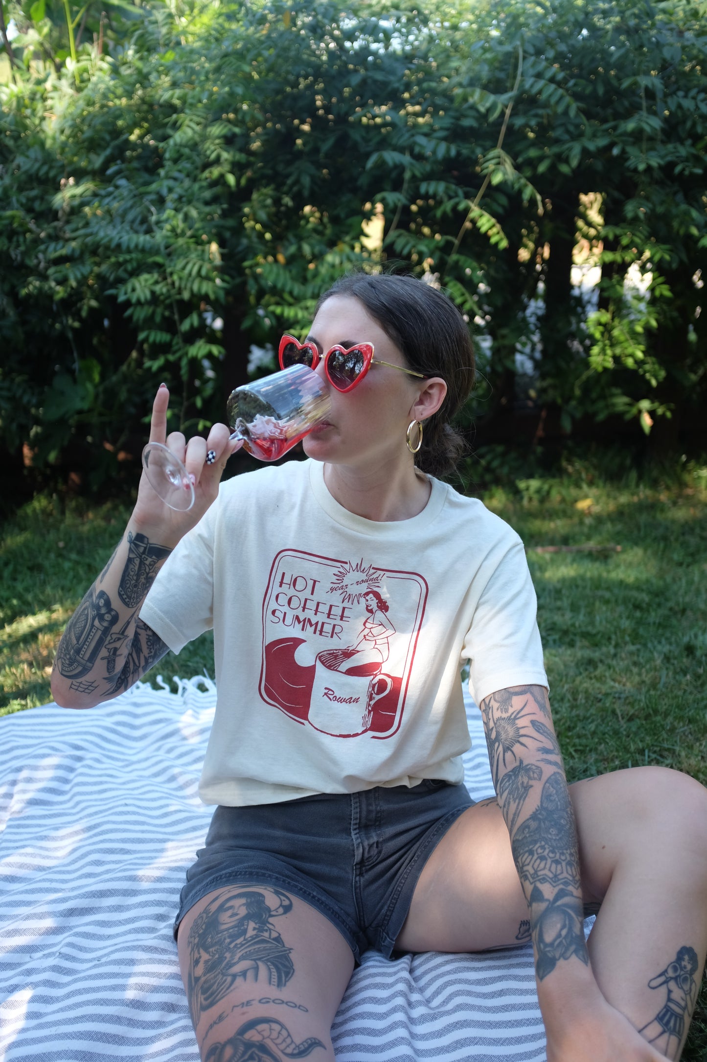 ‘Hot Coffee Summer’ Crop Tee